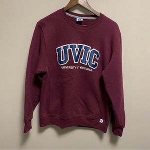 University of Victoria UVIC Russell Burgundy Crewneck Sweatshirt Men’s Medium